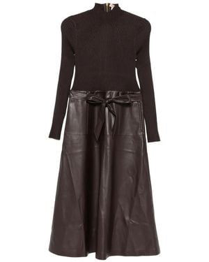 Twinset Long Belted Dress - Brown