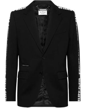 Philipp Plein Logo-tape Blazer - Black