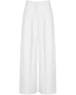 Peserico Belt-Loops Pants - White