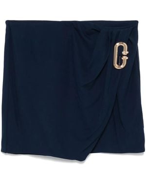 CASABLANCA Draped Wrap Mini Skirt - Blue