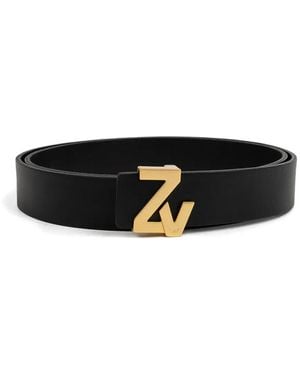 Zadig & Voltaire Logo-buckle Leather Belt - ブラック