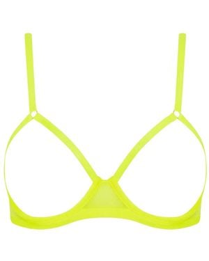 Maison Close Corps À Corps Neon Cupless Bra - Yellow
