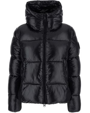 Save The Duck Quilted Hooded Jacket - Black