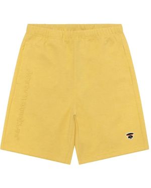 Aape By A Bathing Ape Graphic-Print Shorts - Yellow