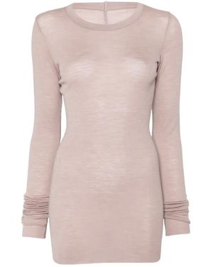 Rick Owens T-Shirt En Maille Nervurée - Pink