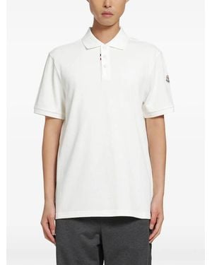 Moncler Logo-Patch Polo Shirt - White