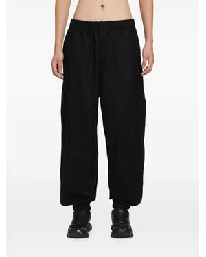 Stone Island Logo-Patch Cargo Trousers - Black