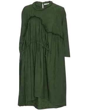 Henrik Vibskov Bon Chalant Gathered-Panel Midi Dress - Green
