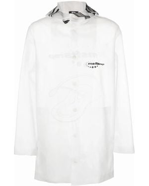 Msftsrep Logo-Print Transparent Raincoat - White