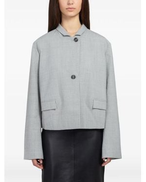 St. Agni Cocoon Flap-Pocket Blazer - Grey