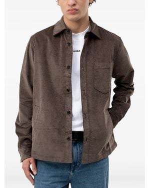 HUGO Oversized-Fit Shirt - Brown