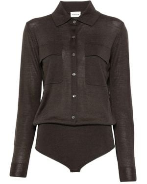 P.A.R.O.S.H. フロントボタン トップ - ブラック