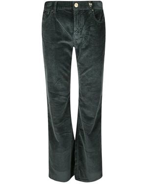 Pinko Pantalones de pana con cierre de botón - Verde