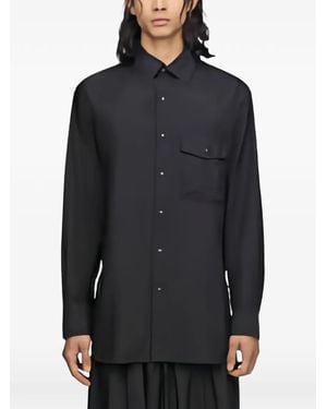 Y-3 Gradient 3-Stripes Overshirt - Black