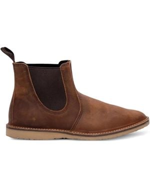Red Wing Leather Chelsea Ankle Boots - Brown
