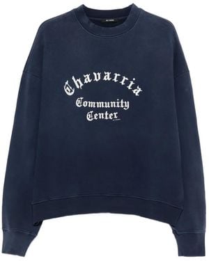 Willy Chavarria Hooligan Crew-Neck Jumper - Blue