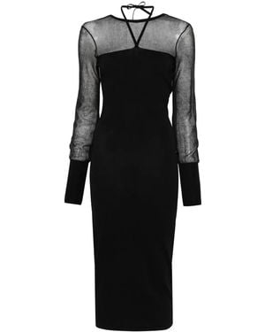 ANDREADAMO Knitted Midi Dress - Black