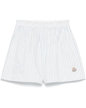 Moncler Gestreepte Shorts - Wit