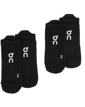 On Shoes Set De Dos Pares De Calcetines Low Core Run - Negro