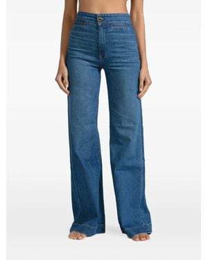 ASKK NY Contrast-Stitching Jeans - Blue