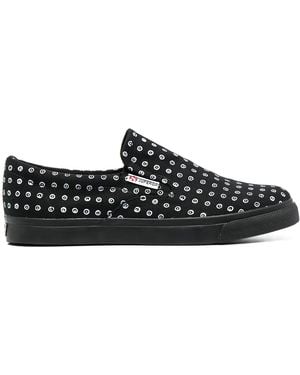 10 Corso Como X Superga Logo-Print Sneakers - Black