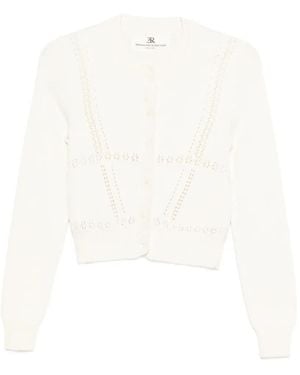 Ermanno Scervino Silk Cotton Cardigan - White