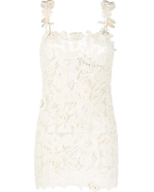 Blumarine Gehäkeltes Kleid - Weiß