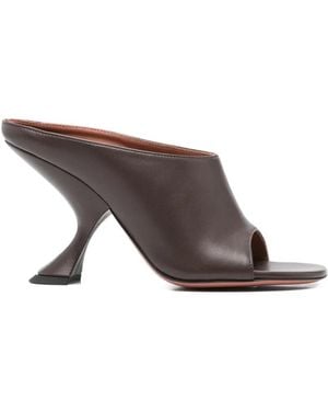AMINA MUADDI Taylor Open Toe Mules - Brown