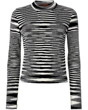 Missoni Patterned Crew-Neck Jumper - Black