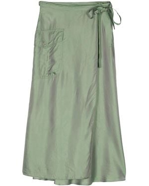 Aspesi Falda midi cruzada - Verde