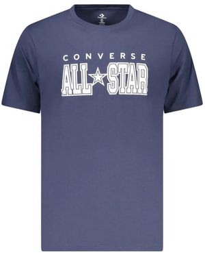 Converse All Star Logo-Print T-Shirt - Blue