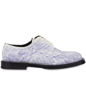 Moschino Printed Oxford Shoes - White