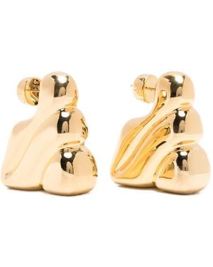 Maria Black Medium Bogota Wavy Earrings - Natural