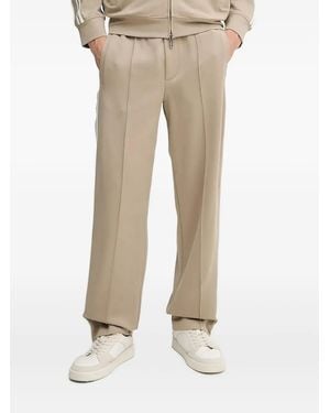Emporio Armani サイドストライプ トラックパンツ - ナチュラル