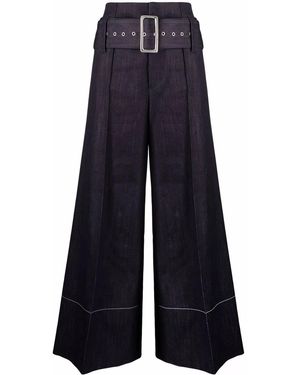 10 Corso Como Pantaloni Denim A Vita Alta - Blu