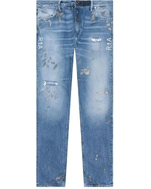 RTA Bryant Paint-Splatter Jeans - Blue