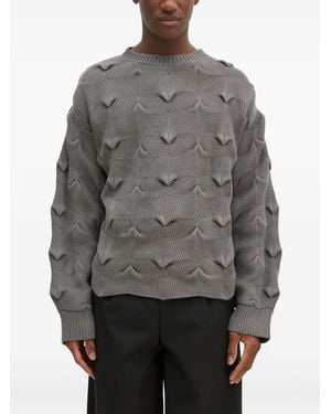 A.A.Spectrum光谱 Strukturierter Pullover Mit V-Muster - Grau