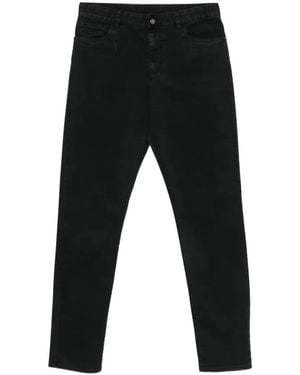 Canali Five-Pocket Slim-Fit Jeans - Black