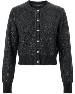 Toccin Mollie Sequin-Embellished Cardigan - Black