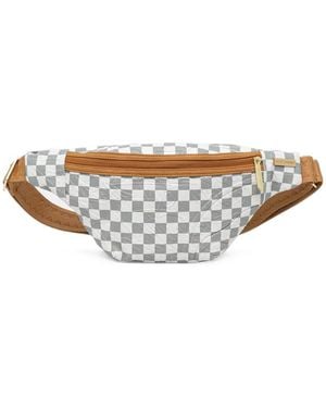 Sprayground Sac Banane À Carreaux Et Logo Embossé - White