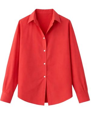 AURALEE Camisa De Algodón - Rojo