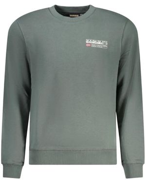 Napapijri Logo-Patch Crew-Neck Sweatshirt - Green
