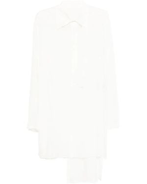 Yohji Yamamoto Double Layer-Collar Shirt - White