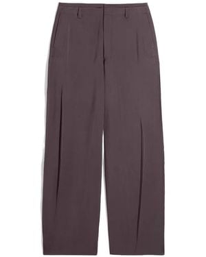 Lemaire Pantalones Con Trabillas Y Pliegues - Morado