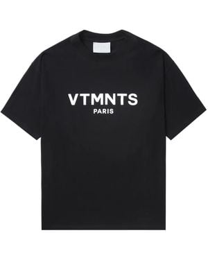 VTMNTS Katoenen T-Shirt Met Logoprint - Zwart