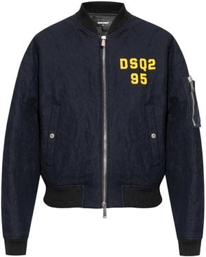 DSquared² Jacket With Logo - Blue