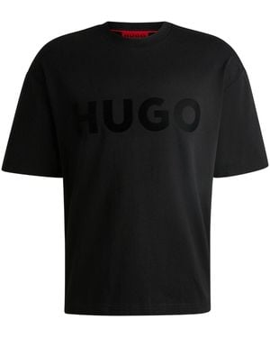 HUGO Logo-print T-shirt - Negro