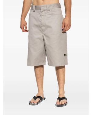 Balenciaga Bermudas Con Parche Del Logo - Neutro
