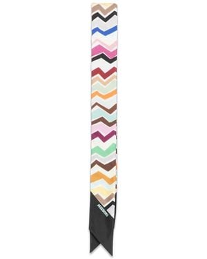 Missoni Schal Mit Zickzackmuster - Weiß