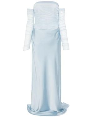 ROTATE BIRGER CHRISTENSEN Ruched Maxi Dress - Blue